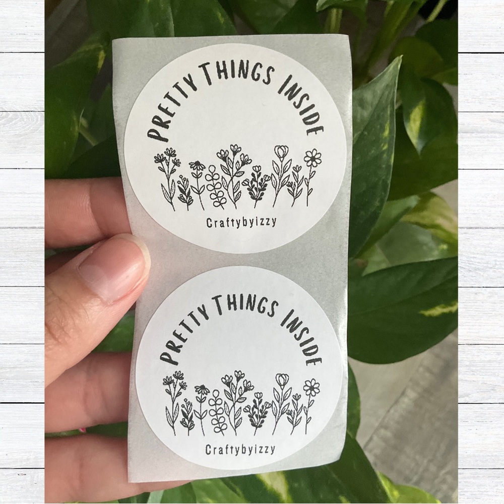 50 Thank You Stickers Pretty Things Inside